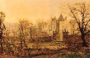 Atkinson Grimshaw Knostrop Hall, Early Morning oil